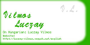 vilmos luczay business card